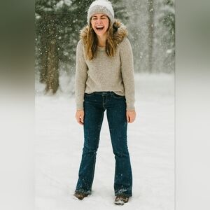 SO Low Rise Bootcut Jeans Size 7 Short Dark Wash Juniors Petite Denim Classic